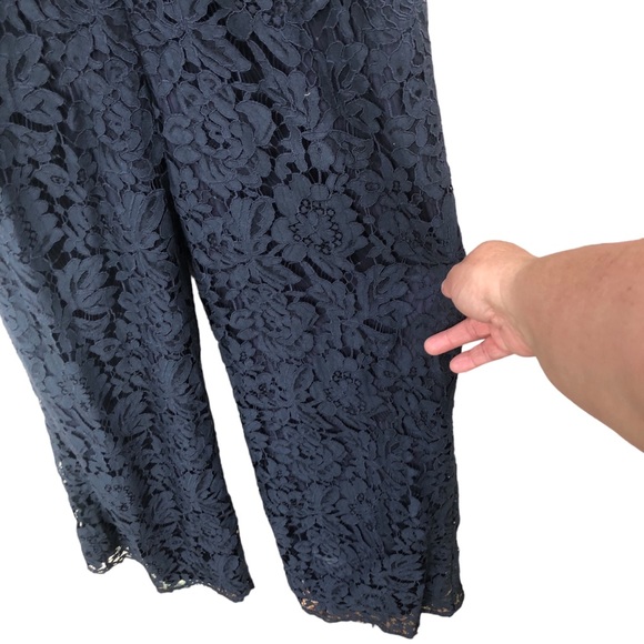 Navy Blue Lace Full Body Romper size Small - Picture 4 of 9